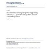 Baccalaureate nursing programs supporting veterans: a qualitative study of the student veteran experience