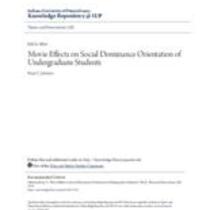 Movie effects on social dominance orientation of undergraduate students