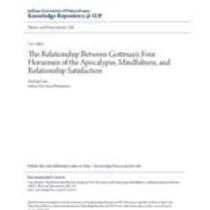 relationship between gottman's four horsemen of the apocalypse, mindfulness, and relationship satisfaction