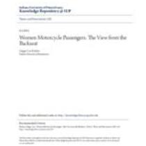 Women motorcycle passengers: the view from the backseat