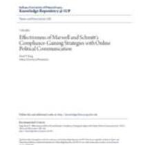 Effectiveness of marwell and schmitt's compliance-gaining strategies with online political communication