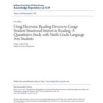 Using electronic reading devices to gauge student situational interest in reading: a quantitative study with ninth-grade language arts students