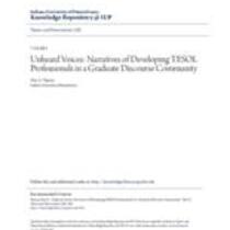 Unheard voices: narratives of developing tesol professionals in a graduate discourse community