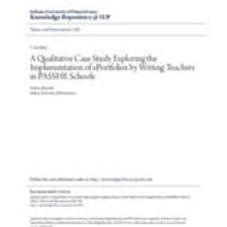 A qualitative case study exploring the implementation of eportfolios by writing teachers in passhe schools