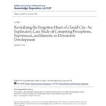 Revitalizing the forgotten heart of a small city: an exploratory case study of competing perceptions, experiences, and interests in downtown development