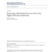 Promoting adult student success at four-year higher education institutions