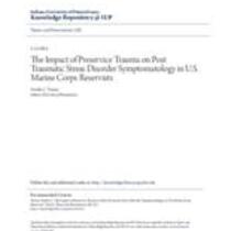 impact of preservice trauma on post traumatic stress disorder symptomatology in u.s. marine corps reservists