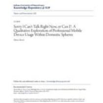 Sorry i can't talk right now, or can i?: a qualitative exploration of professional mobile device usage within domestic spheres