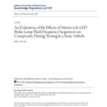 evaluation of the effects of motorcycle led brake lamp flash frequency sequences on conspicuity during texting in a static vehicle