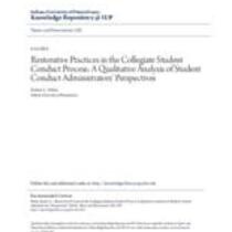 Restorative practices in the collegiate student conduct process: a qualitative analysis of student conduct administrators' perspectives