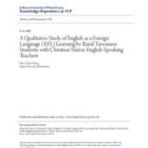 a qualitative study of english as a foreign language (efl) learni