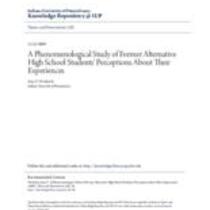 a phenomenological study of former alternative high school studen