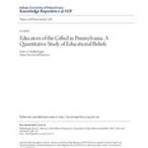 Educators of the gifted in pennsylvania: a quantitative study of educational beliefs