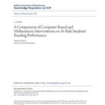 A comparison of computer-based and multisensory interventions on at-risk students' reading achievement