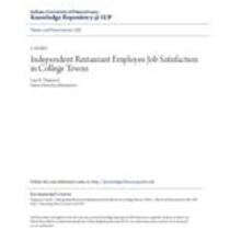 Independent restaurant employee job satisfaction in college towns