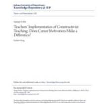 Teachers' implementation of constructivist teaching: does career motivation make a difference?