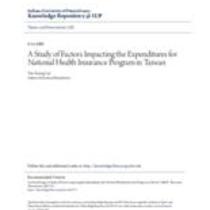 a study of factors impacting the expenditures for national health