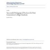 Successful pedagogical practices for first-generation college students