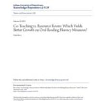 Co-teaching vs. resource room: which yields better growth on oral reading fluency measures?