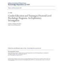 gender education and training in doctoral level psychology progra