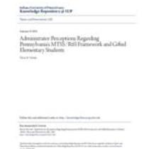 Administrator perceptions regarding pennsylvania's mtss/rtii framework and gifted elementary students