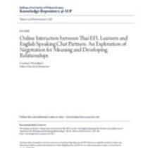 online interaction between thai efl learners and english speaking