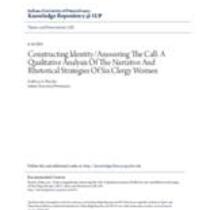 Constructing identity/answering the call: a qualitative analysis of the narrative and rhetorical strategies of six clergy women