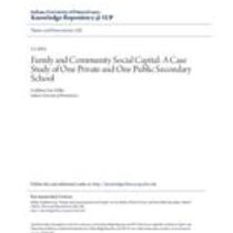 Family and community social capital: a case study of one private and one public secondary school