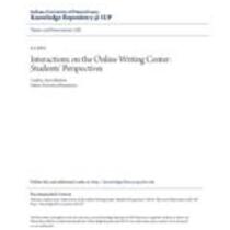 Interactions on the online writing center: students' perspectives