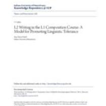 L2 writing in the l1 composition course: a model for promoting linguistic tolerance