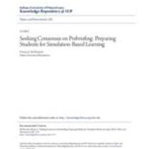 Seeking consensus on prebriefing: preparing students for simulation-based learning
