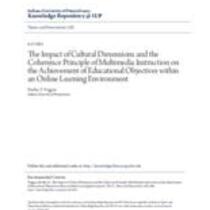 impact of cultural dimensions and the coherence principle of multimedia instruction on the achievement of educational objectives within an online learning environment