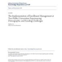 the implementation of enrollment management at two public univers