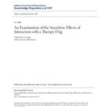examination of the anxiolytic effects of interaction with a therapy dog
