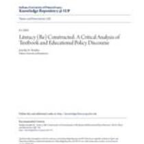 Literacy (re) constructed: a critical analysis of textbook and educational policy discourse