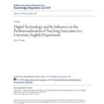 Digital technology and its influence on the professionalization of teaching associates in a university english department