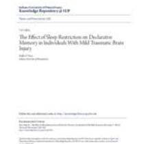 effect of sleep restriction on declarative memory in individuals with mild traumatic brain injury