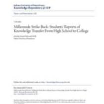 Millennials strike back: students' reports of knowledge transfer from high school to college
