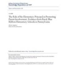 role of the elementary principal in promoting parent involvement: evidence from rural, blue ribbon elementary schools in pennsylvania