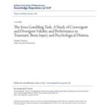 iowa gambling task: a study of convergent and divergent validity and performance in traumatic brain injury and psychological distress