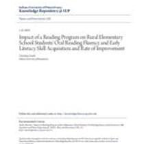 Impact of a reading program on rural elementary school students' oral reading fluency and early literacy skill acquisition and rate of improvement