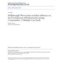 Walkthrough observations and their influence on the development of professional learning communities: a multiple-case study