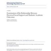 Examination of the relationship between perceived social support and students' academic outcomes