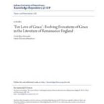 "for love of grace": evolving evocations of grace in the literature of renaissance england