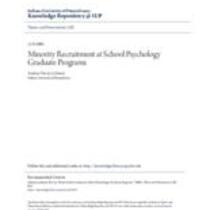 Minority recruitment at school psychology graduate programs