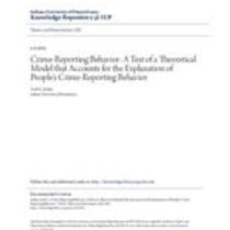 crime-reporting behavior_ a test of a theoretical model that acco