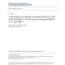 Arab americans' identity formation process: exile and hybridity in arab american literature before 9/11 and after