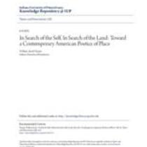 In search of the self, in search of the land: toward a contemporary american poetics of place