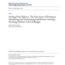 Finding point balance: the functions of writing in identifying and maintaining equilibrium among a working mother's life challenges
