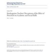 Kindergarten teachers' perceptions of the effect of preschool on academic and social skills